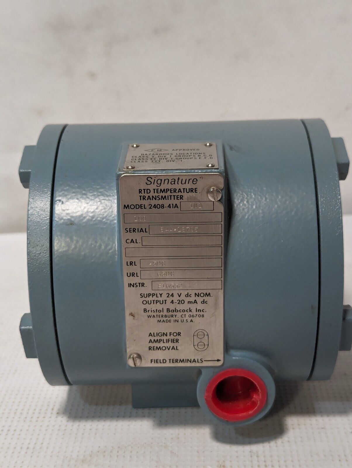Bristol Babcock 2408-41A.101 Signature RTD Temperature Transmitter - Free Ship