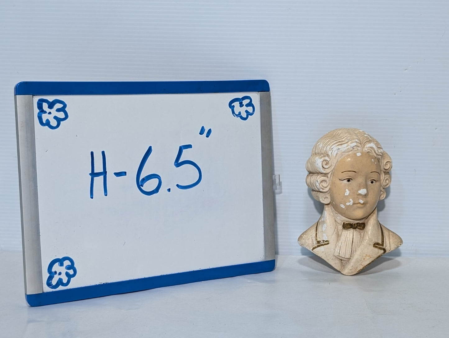Vintage French King Louis Plaster 3D Bust Wall Plaque