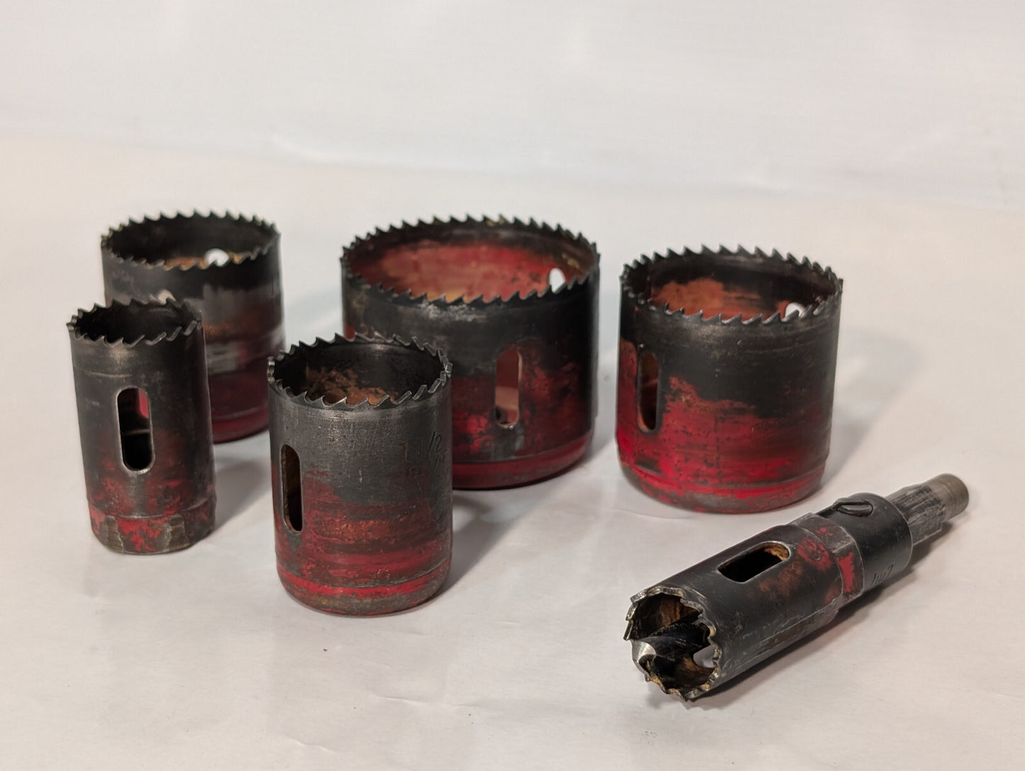 Vintage Milwaukee Hole Saw Kit Circular Dozer Metal Box Components, Made in USA