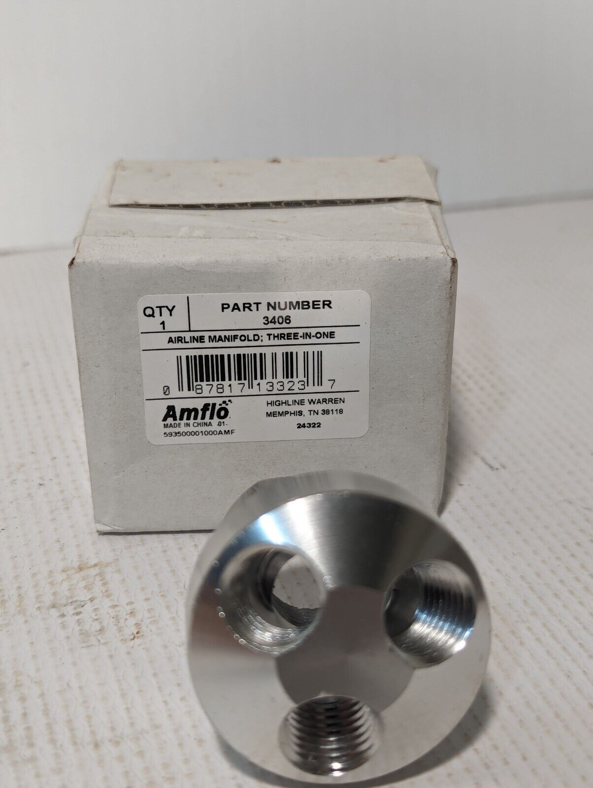Amflo 3406 Air Line Manifold,1-1/2 In. L,Aluminium - Free Shipping