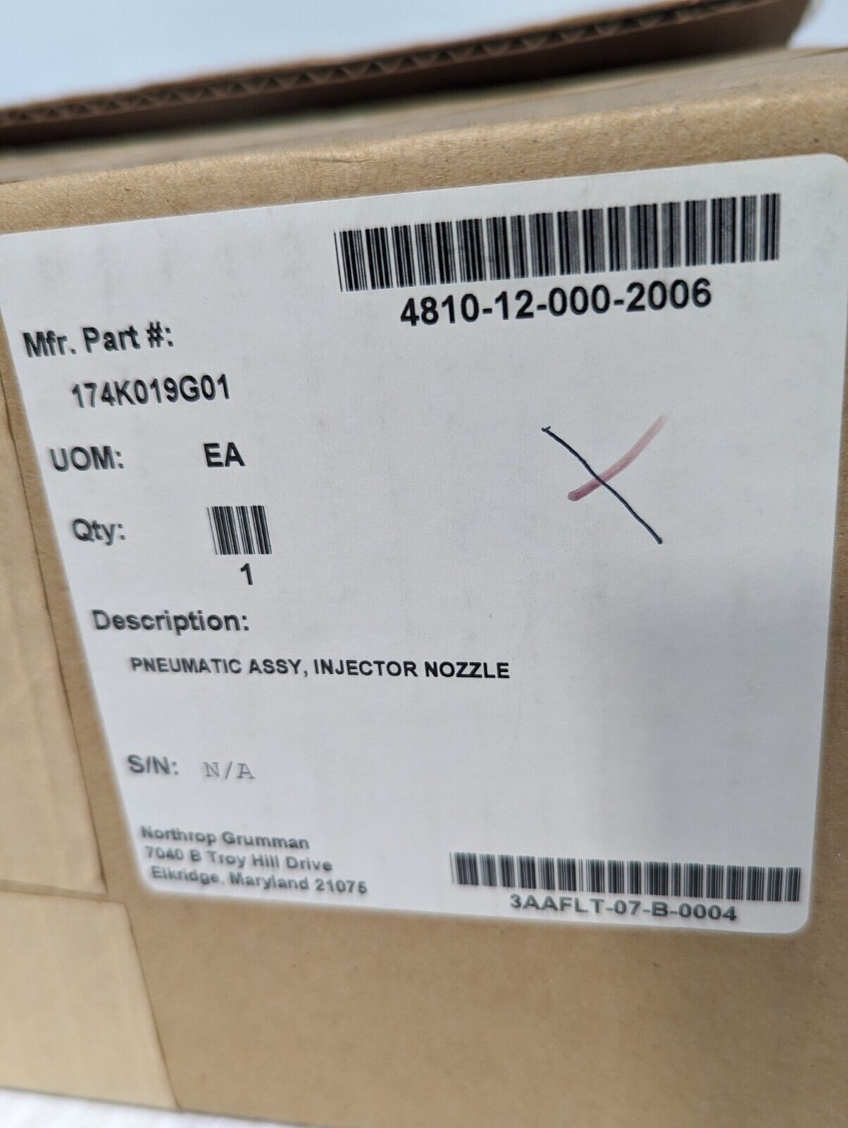 Unbranded 174K019G01 Pneumatic Injector Nozzle Assembly, MAC, SunX, Watts