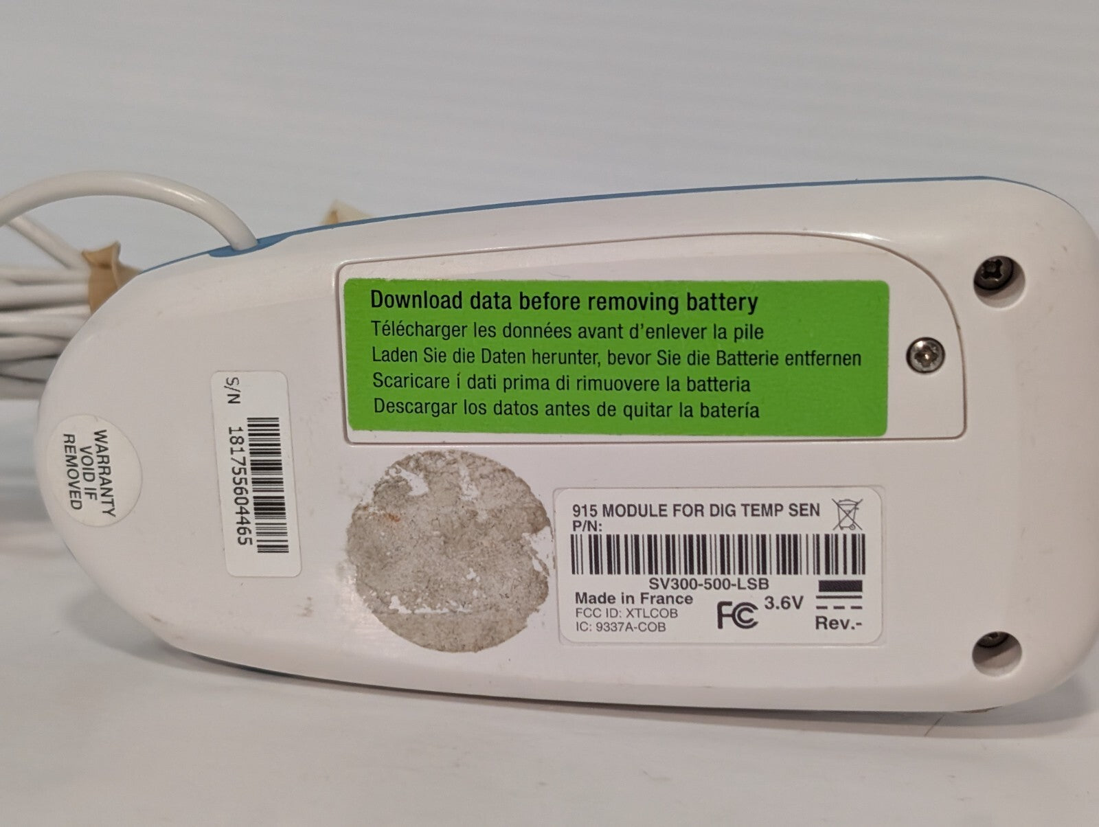Thermo Scientific SV300-500-LSB Smart-Vue 915 Module For Dig Temp Sen