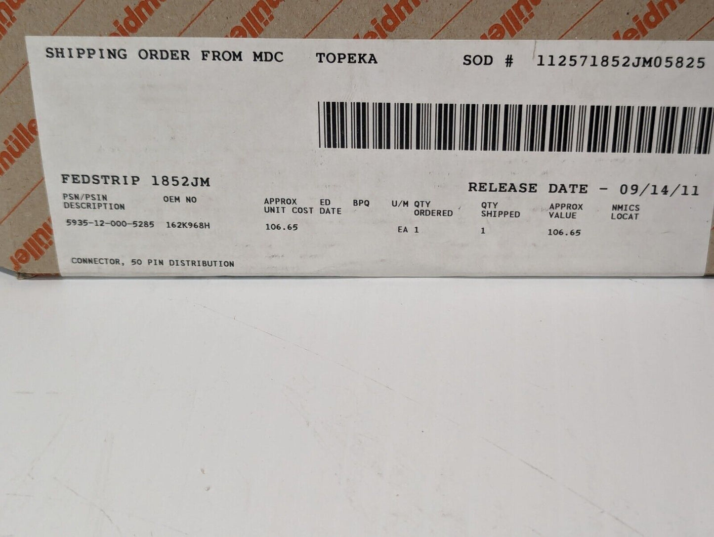 Weidmuller RSSD 50B/LPK2H Terminal Block - Free Shipping