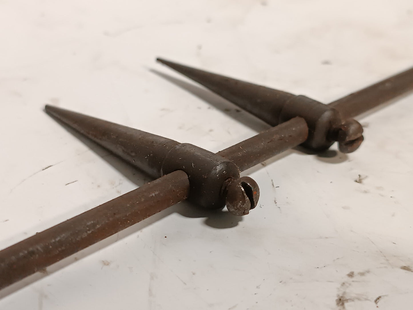 Vintage 17" Adjustable Steel Trammel Points Marking Gauge, As Pictured