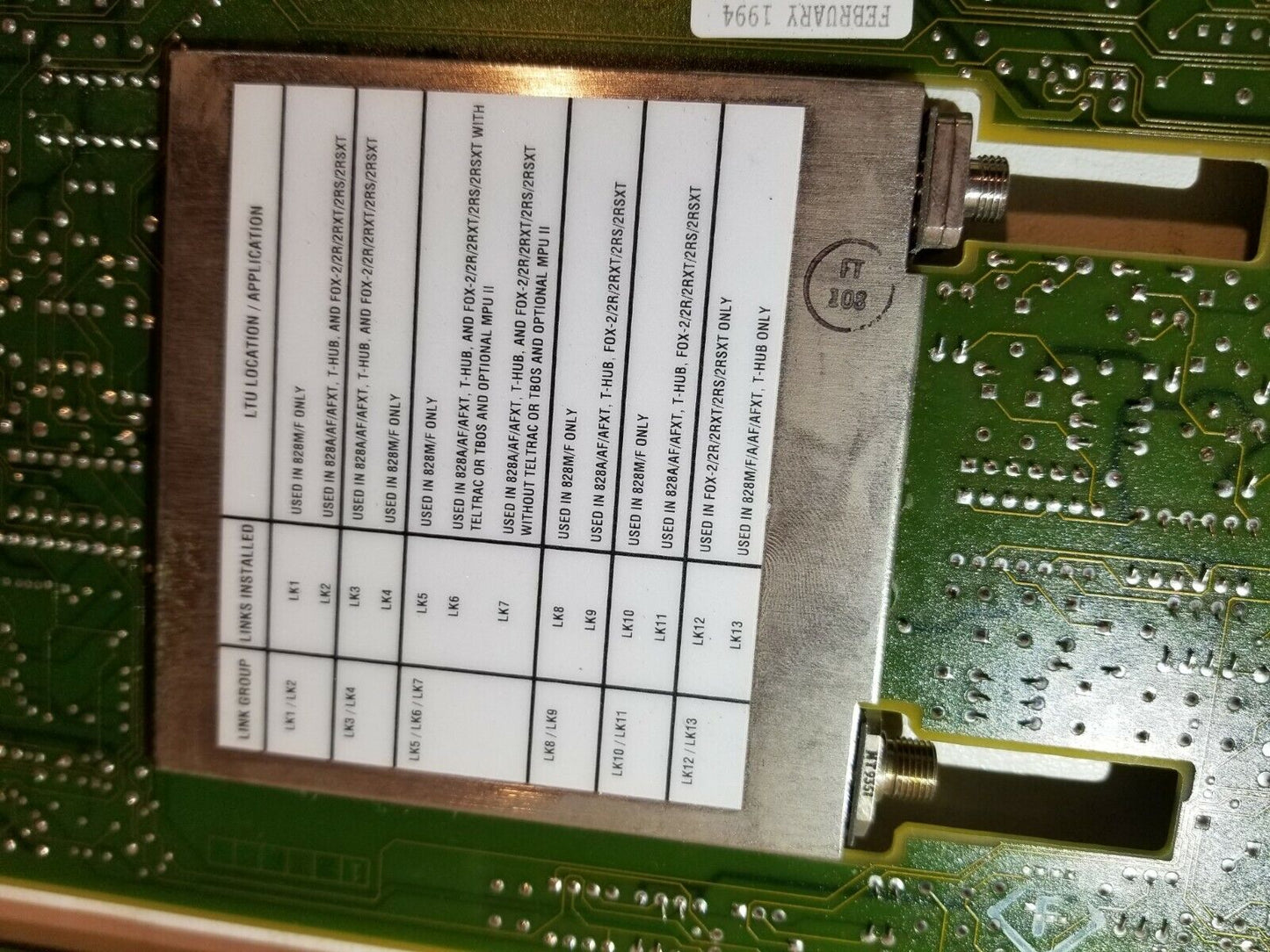 Vicor Main LTU CCA148G2 + Stby LTU DR3WG2 LTU for Fox-2RS Fiber Optic System