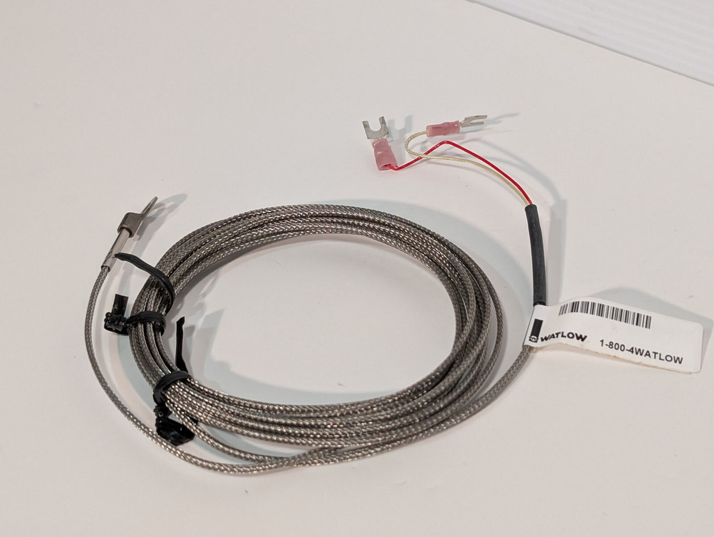 Watlow 70XJSUB130B Ring Terminal Tube Wire Thermocouple, Clamco 206-30, 3330-058