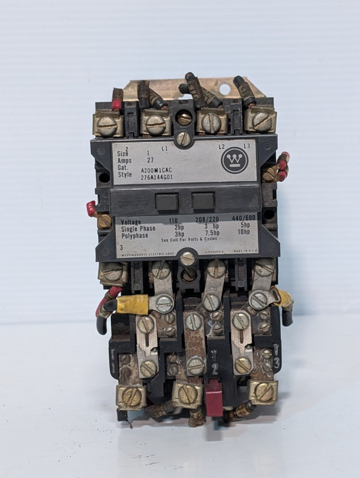 Westinghouse Motor Control A200M1CAC Starter Contactor Size 1 276A144G01
