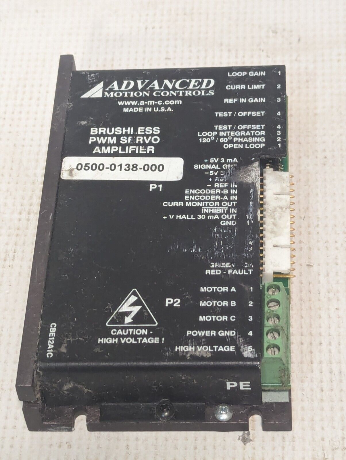 Advanced Motion 0500-0138-000 Brushless PWM Servo Amplifier - Free Shipping