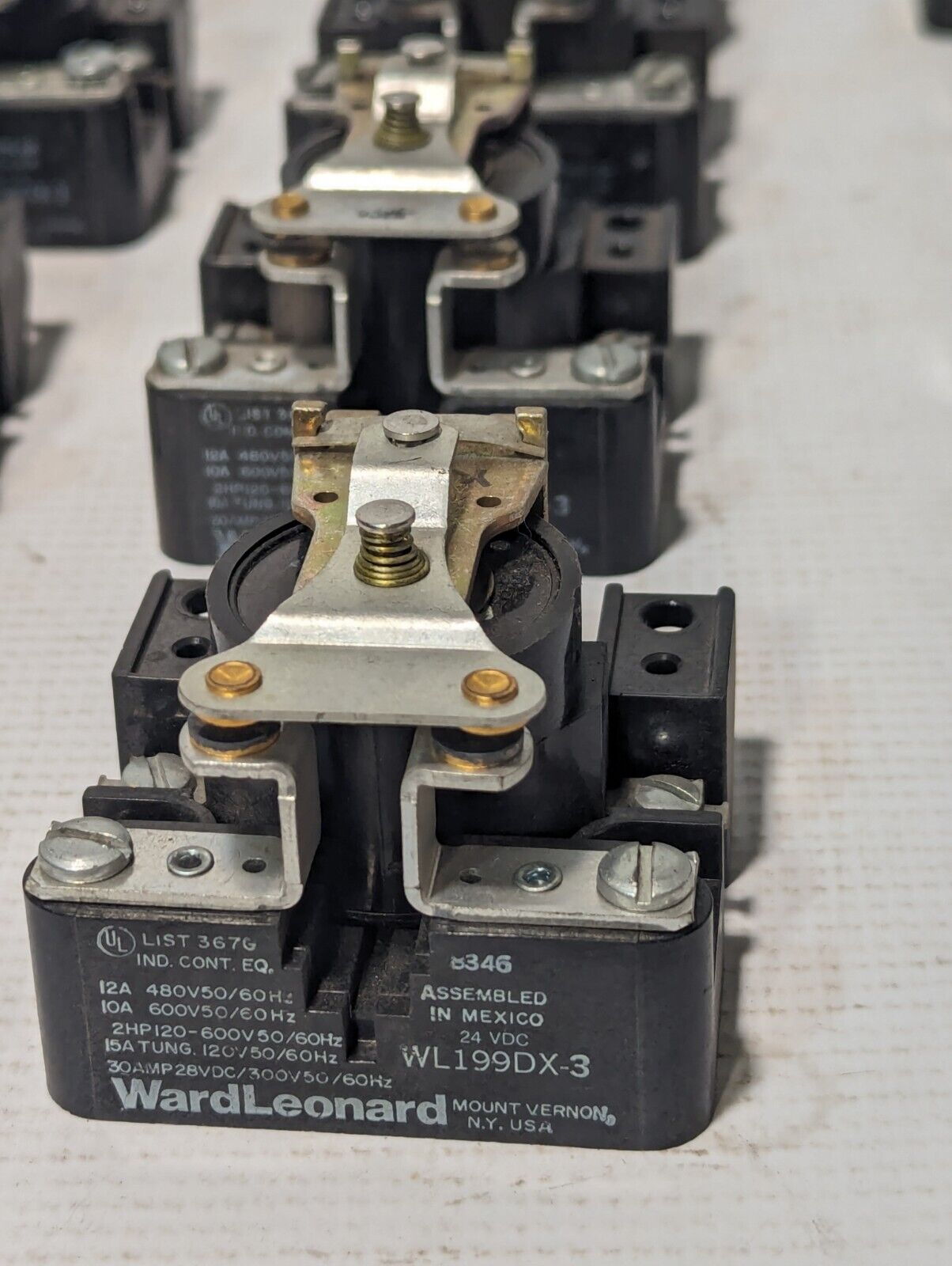 Ward Leonard WL199DX-3 Magnetic Power Relay, 24vdc - Free Shipping