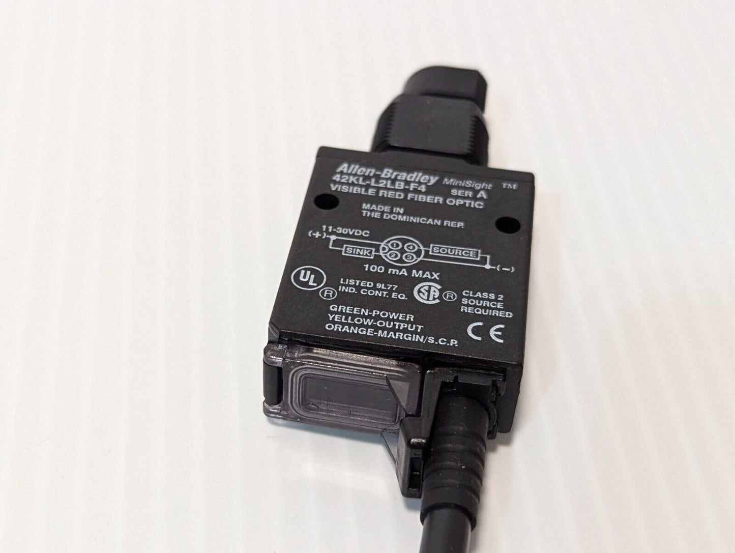 Allen-Bradley 42KL-L2LB-F4 / Ser A MiniSight Visible Red Fiber Optic 11-30VDC
