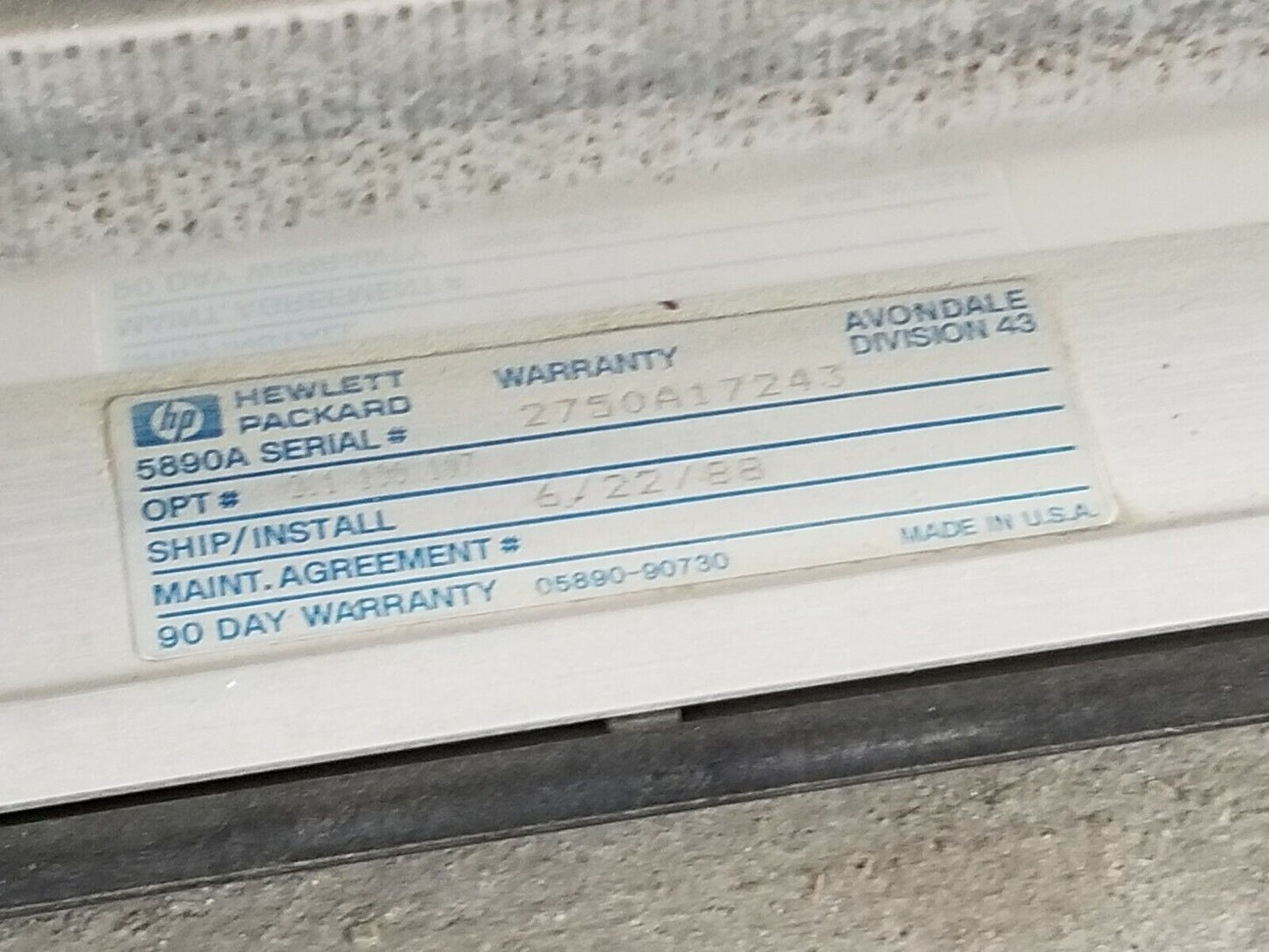 HP 5890a Gas Chromatograph - Free Shipping