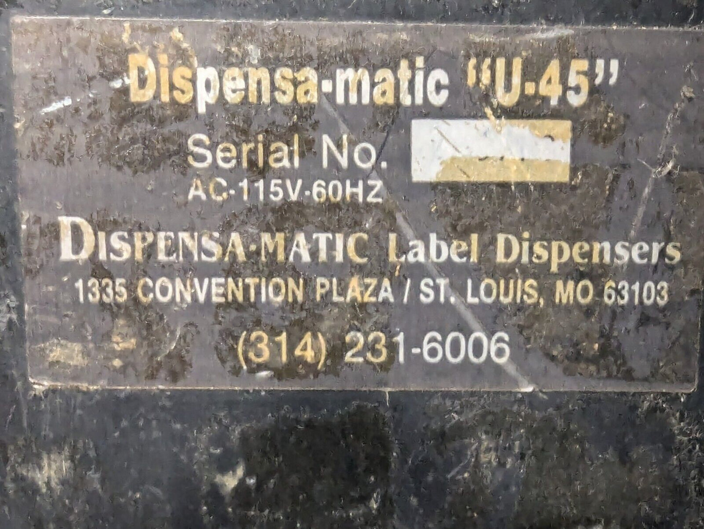 Dispensa-Matic U-45 Automatic Label Dispenser - Free Shipping+Returns