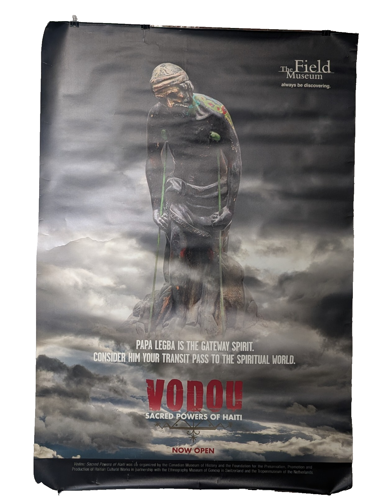 The Field Museum Chicago Bus Stop Advertisement Poster Haiti Voodoo Papa Legba