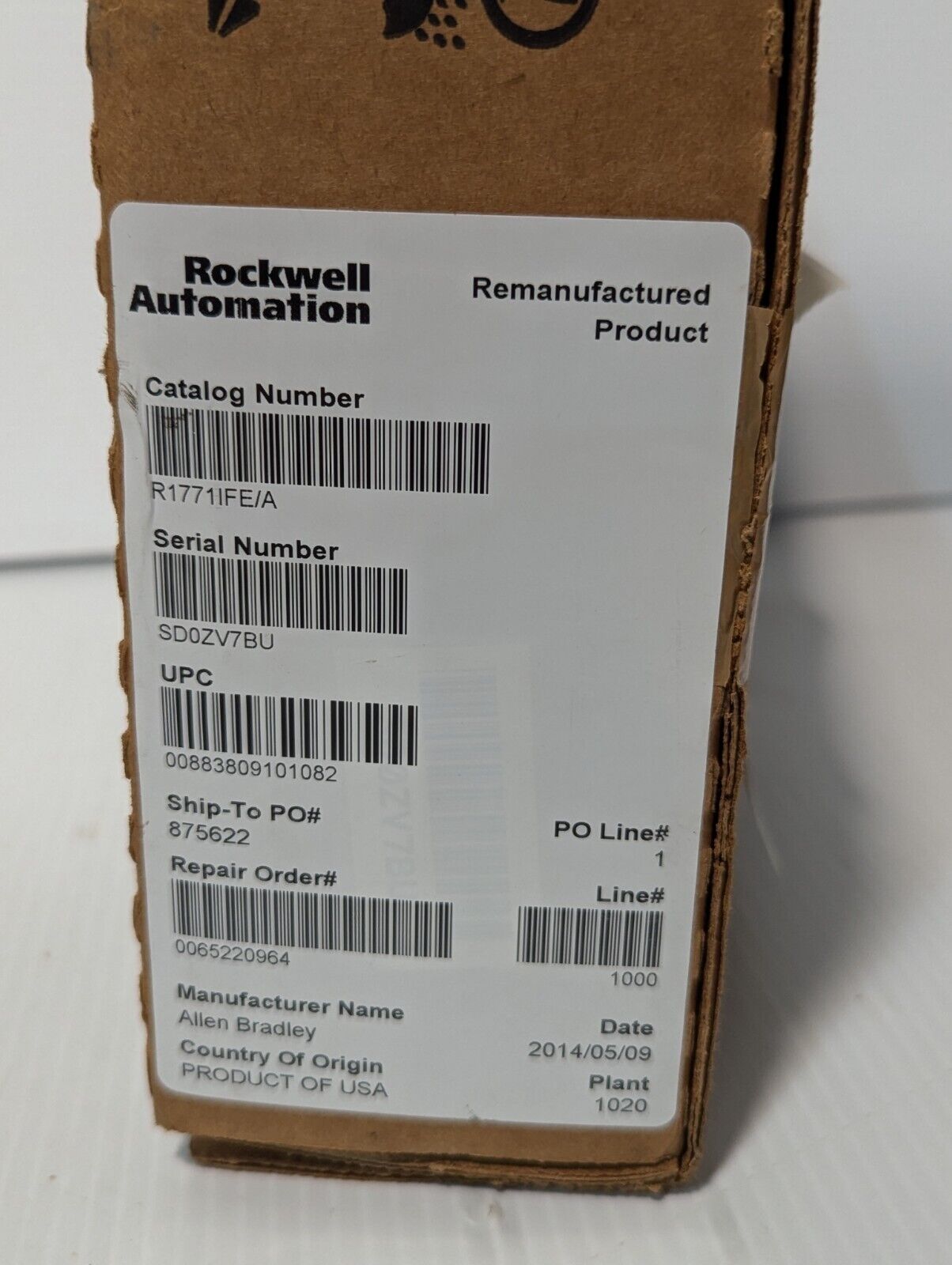Allen Bradley 1771-IFE Ser A PLC-5 16-Channel Analog Input Module - Free Ship