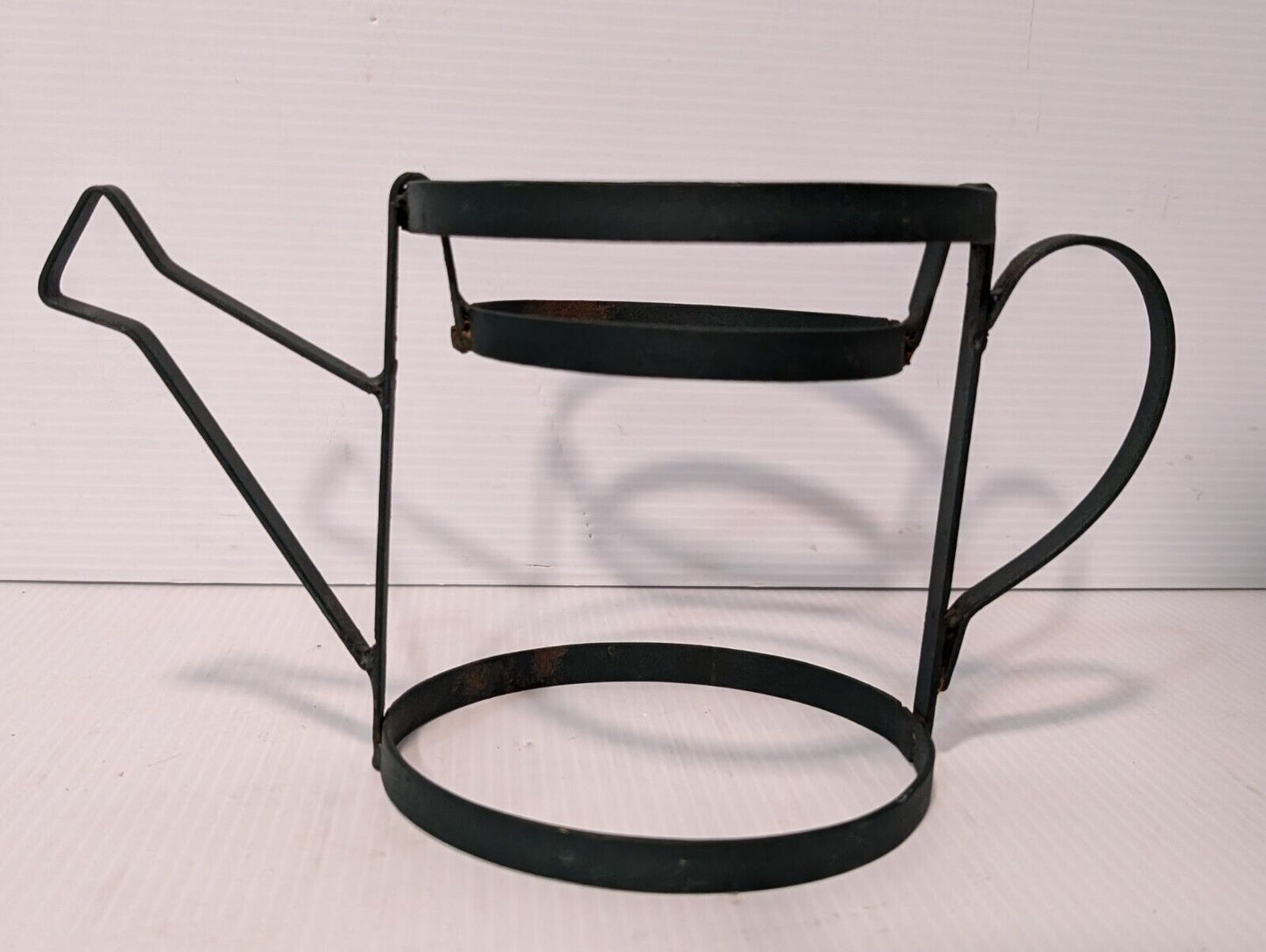 Vintage Wrought Iron Watering Can Planter/ Plant Holder 6 x 11" - Free Shipping