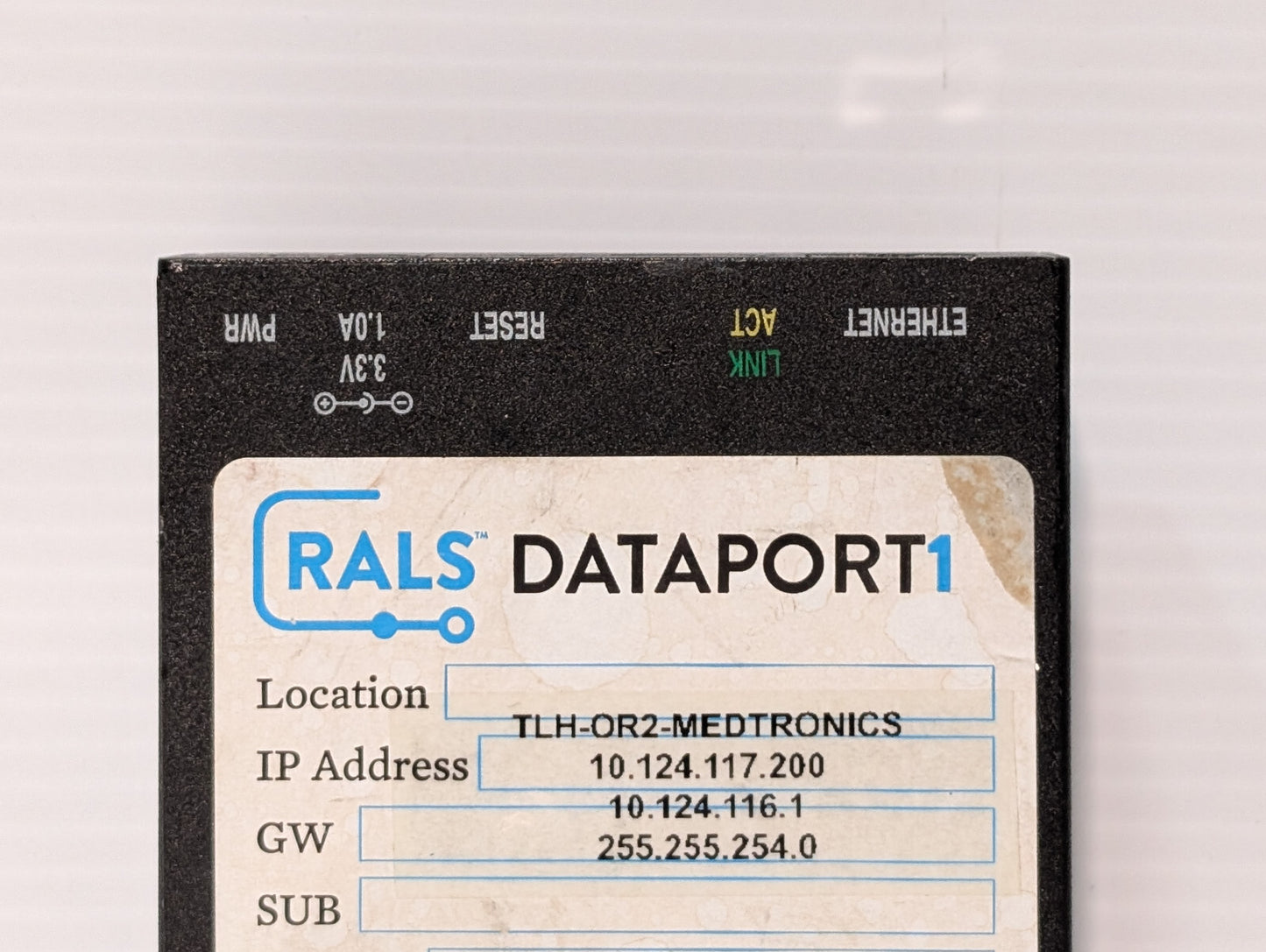 Abbott Rals Dataport 1 Digi One Real Port 50000723-01W Ethernet, Power Supply