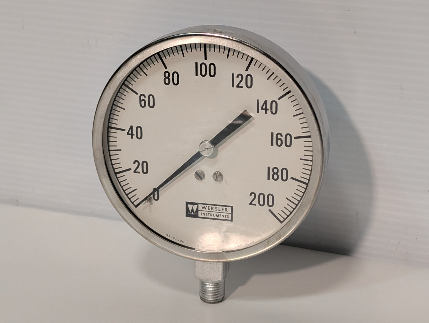 Weksler Instruments 45-0/200, 2Lb SUBD Industrial Pressure Gauge, Made in Israel