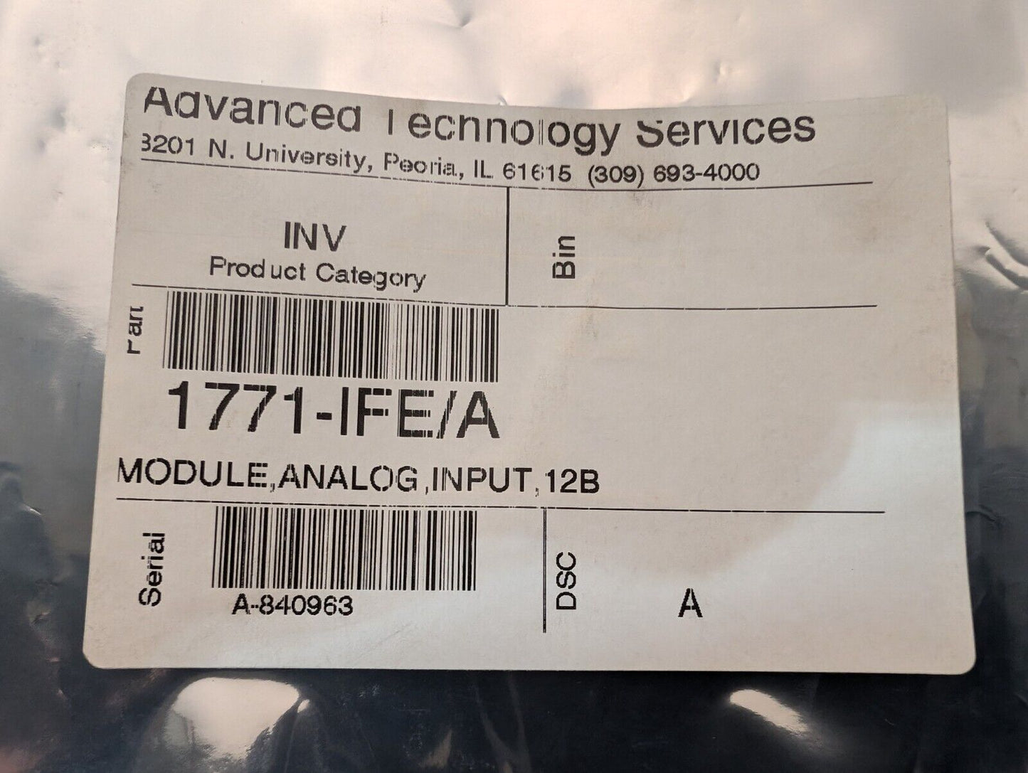 Allen Bradley 1771-IFE Ser A PLC-5 16-Channel Analog Input Module - Free Ship