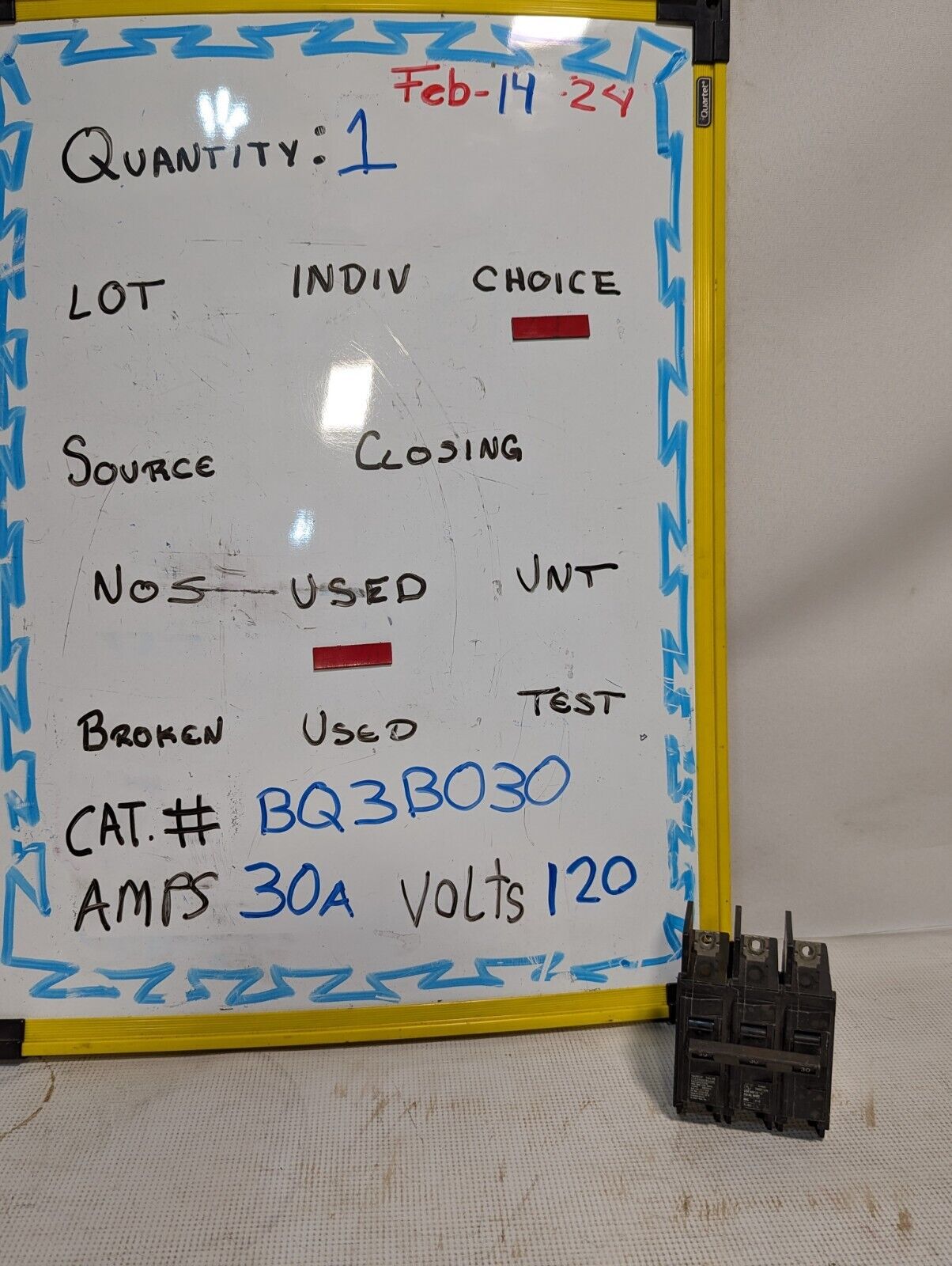 ITE BQ3B030 Circuit Breaker, 30A, 240VAC, 3-Pole - Free Shipping