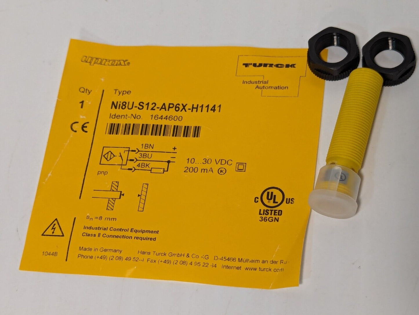 Turck NI8U-S12-AP6X-H1141 Inductive Proximity Sensor M12 - Free Shipping