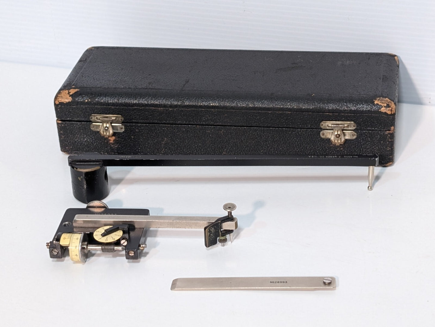 Vintage F. Weber - No 28993 Compensating Polar Planimeter with Hard-shell Case