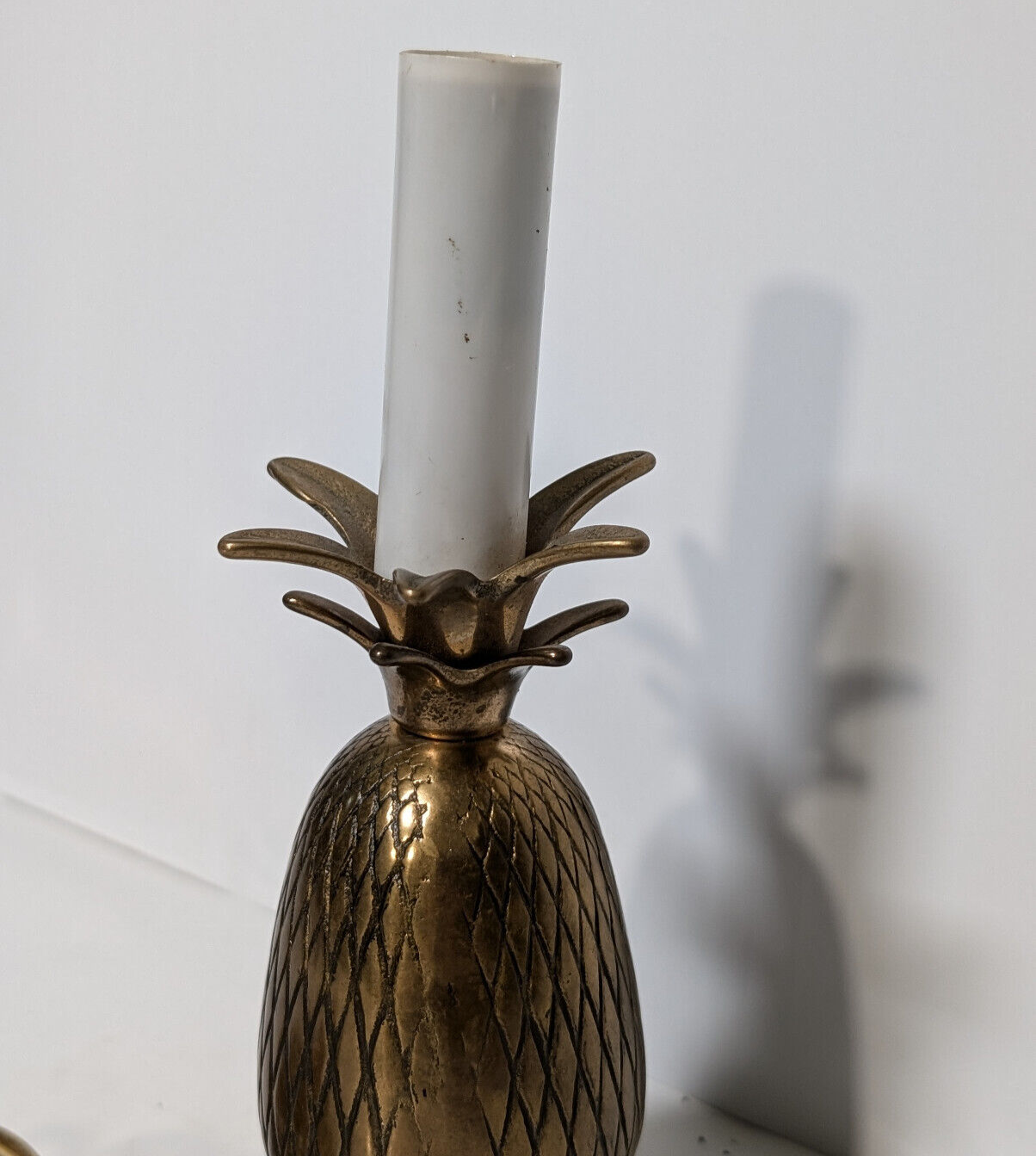 Vintage Brass Pineapple Lamp, Bar, Tiki, Desk, Accent, Dresser, MCM,80s,Tropical
