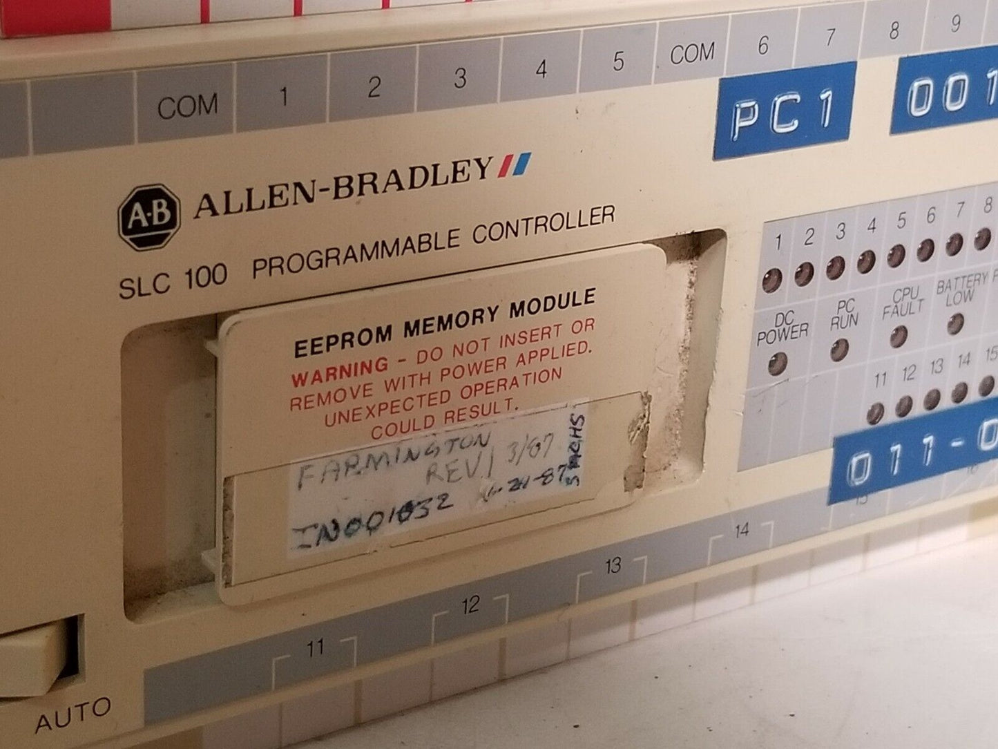 Allen-Bradley SLC 100 programmable controller, processor unit, cat. 1745-LP101