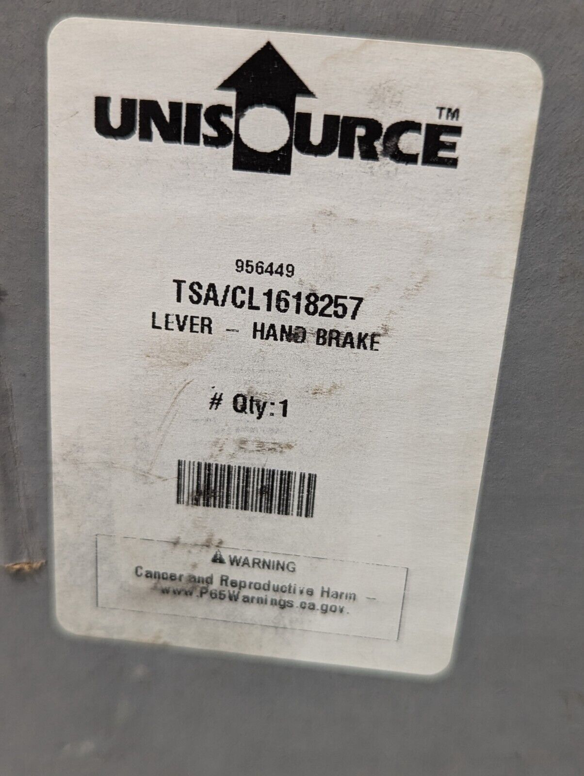Unisource 956449 TSA/CL 1618257 Hand Brake Lever Clark - Free Shipping