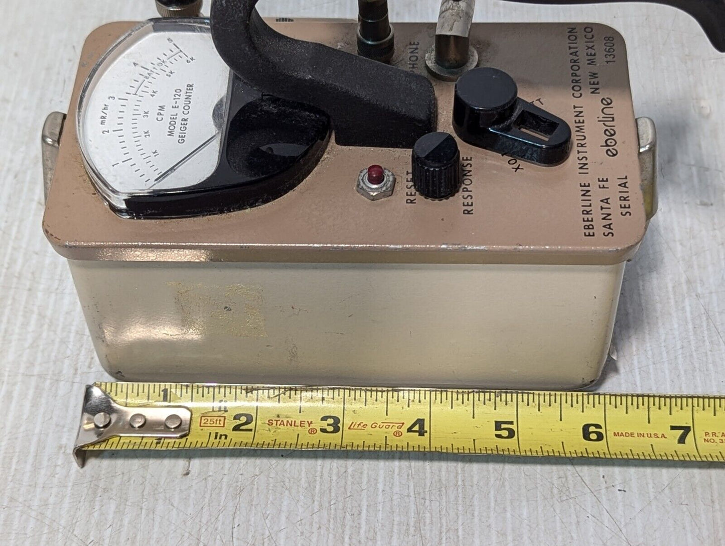 Eberline E-120 Geiger Counter Survey Meter w\ SK-1 Speaker - Free Shipping