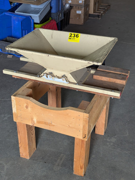 Steel Fruit Crusher with Stand for Pulping, Mashing, Grinding for Wine / Cider