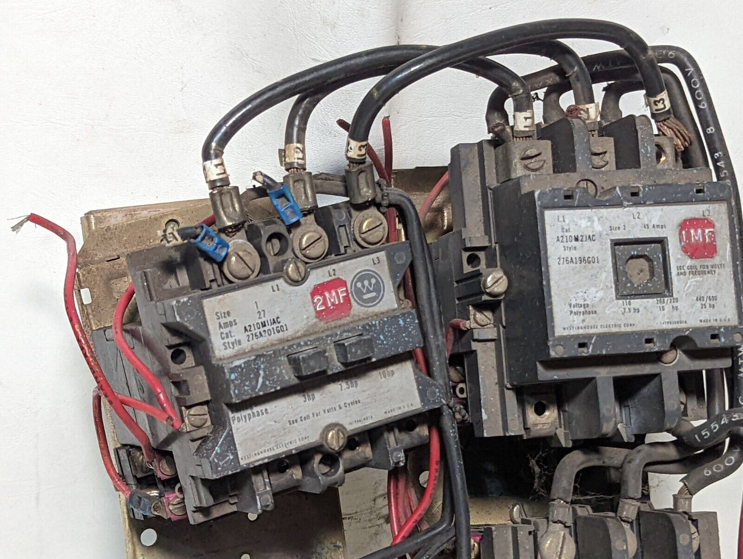 Westinghouse A210MIJAC, A210M2JAC motor starters as pictured
