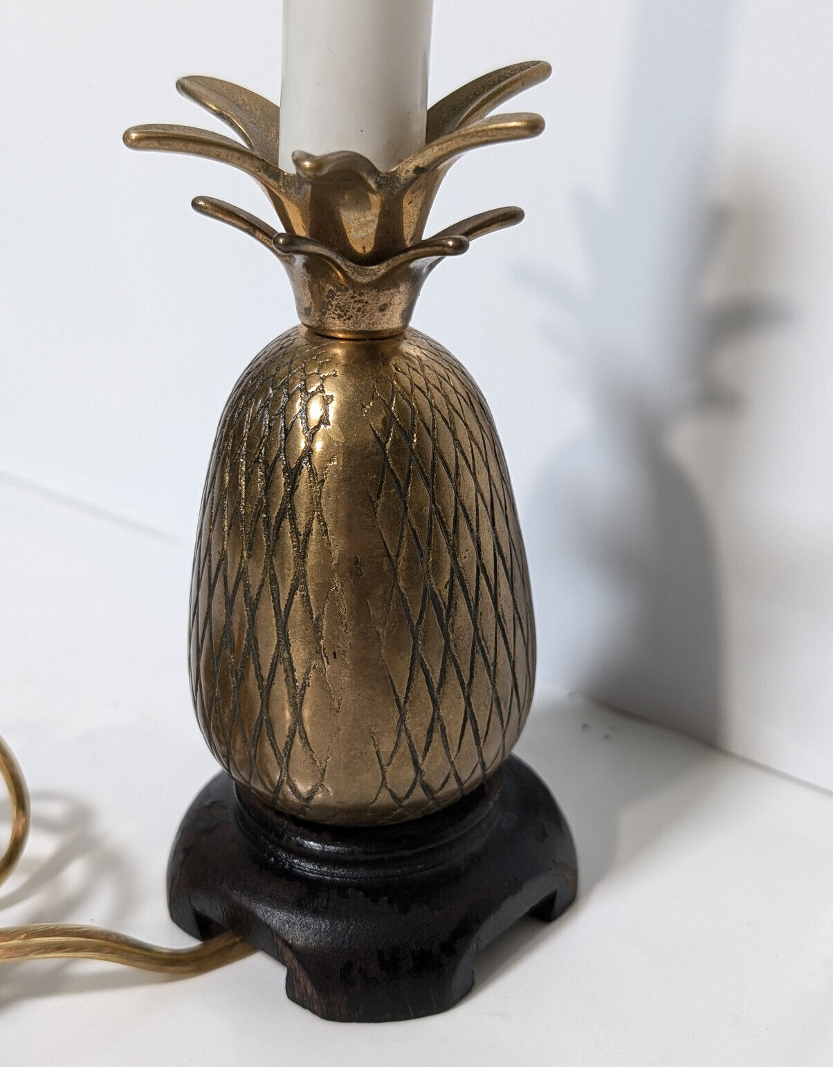 Vintage Brass Pineapple Lamp, Bar, Tiki, Desk, Accent, Dresser, MCM,80s,Tropical