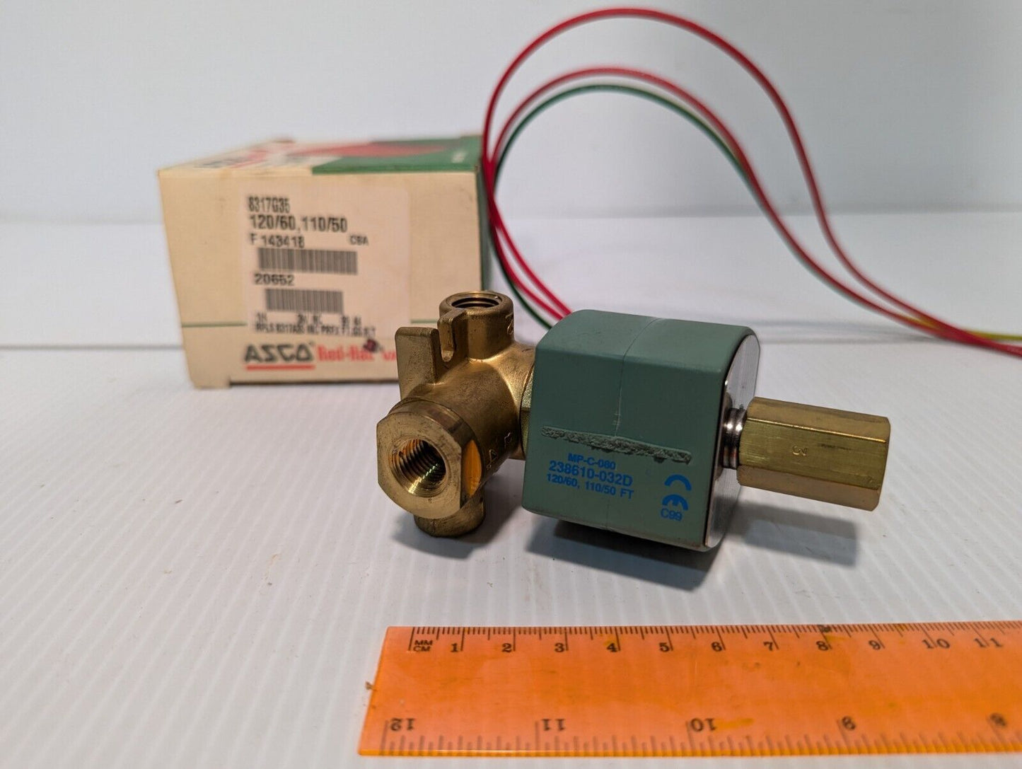 ASCO 8317G35 solenoid valve, 110/120VAC, 1/4", 5-150PSI WG, 10-95PSI O-Free Ship
