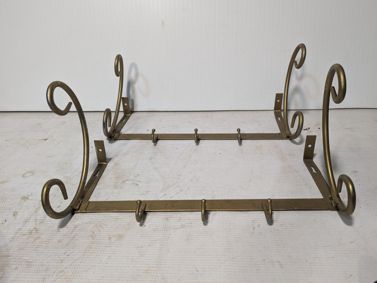 Lot of 2 Metal Scroll Hanging Wall Racks, 19 in x 6 in - Free Shipping