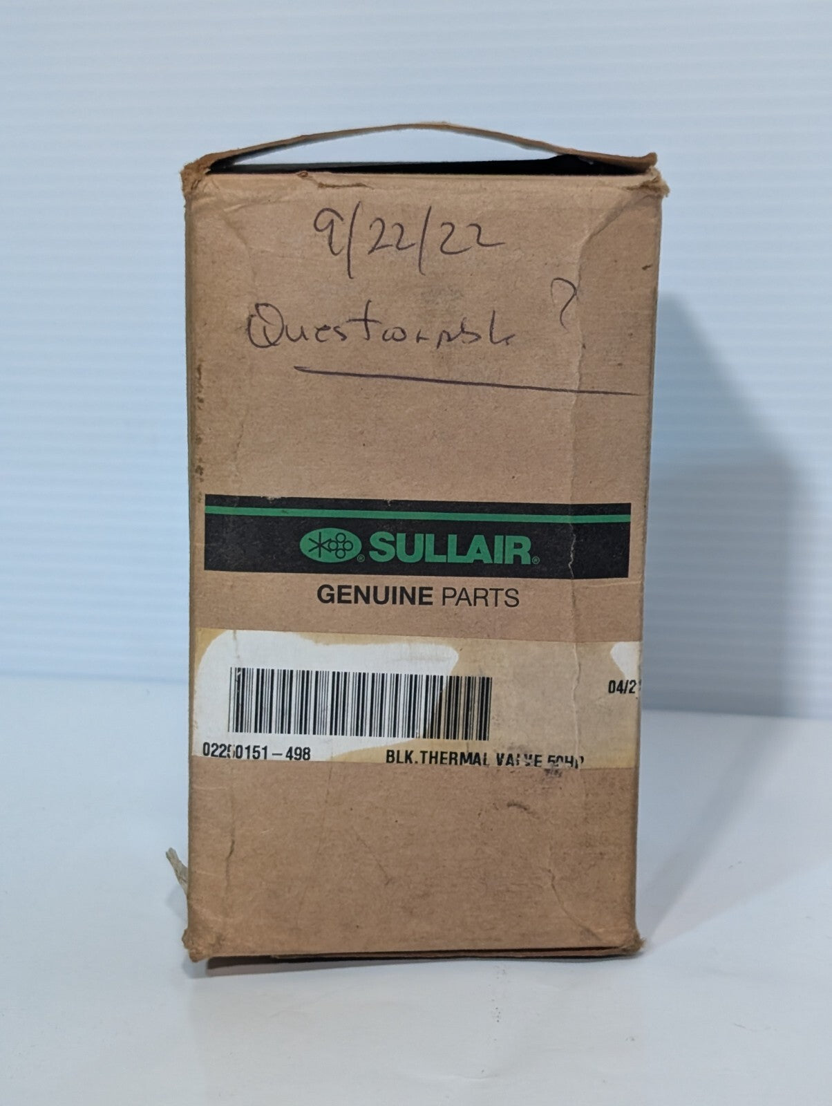 Sullair 02250151-498 Blk Thermal Valve 50HP Compressor Element -For Parts-