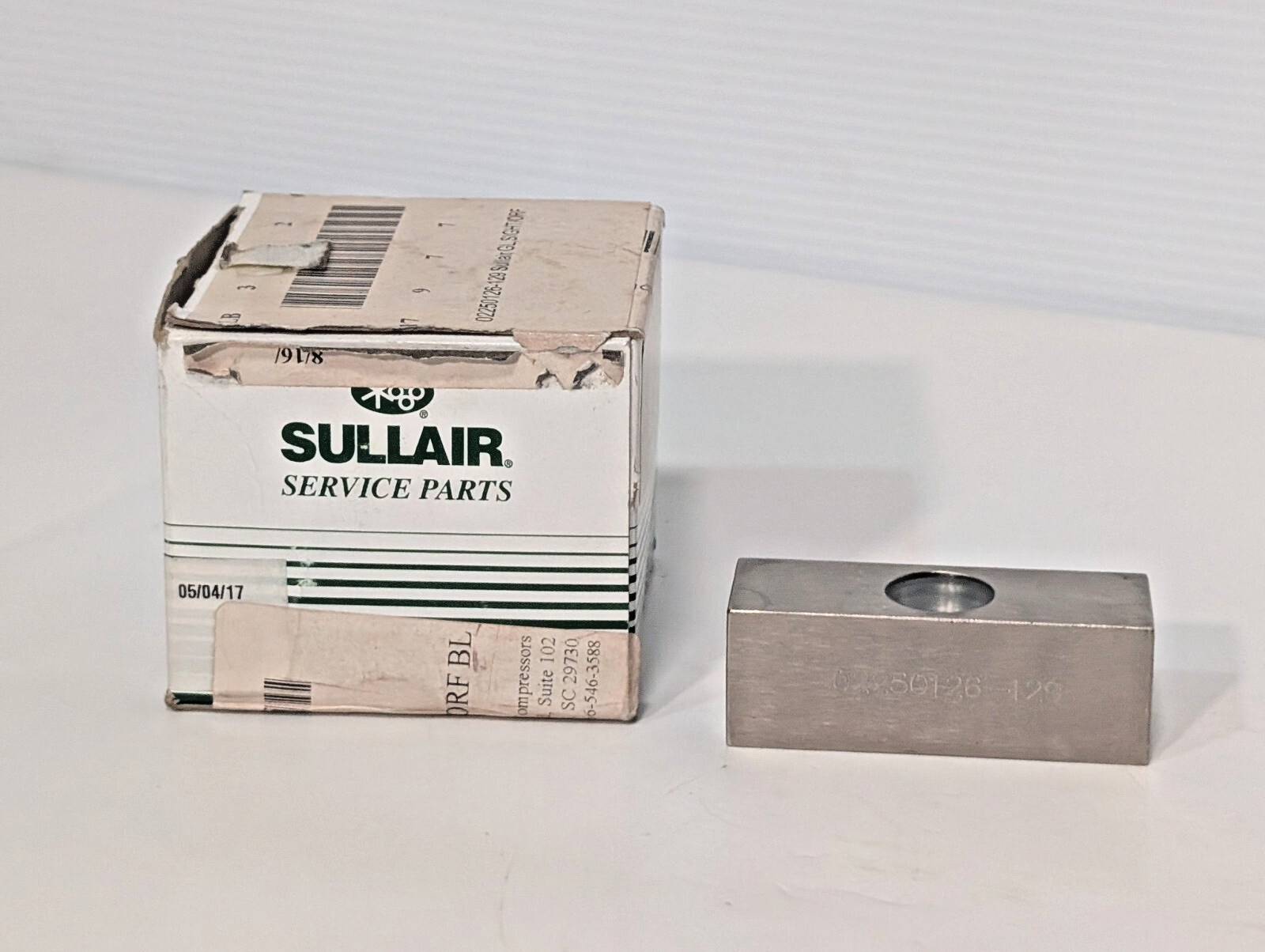 Sullair 02250126-129 Sight Glass ORF BLK-SAE Compressor Component Replacement