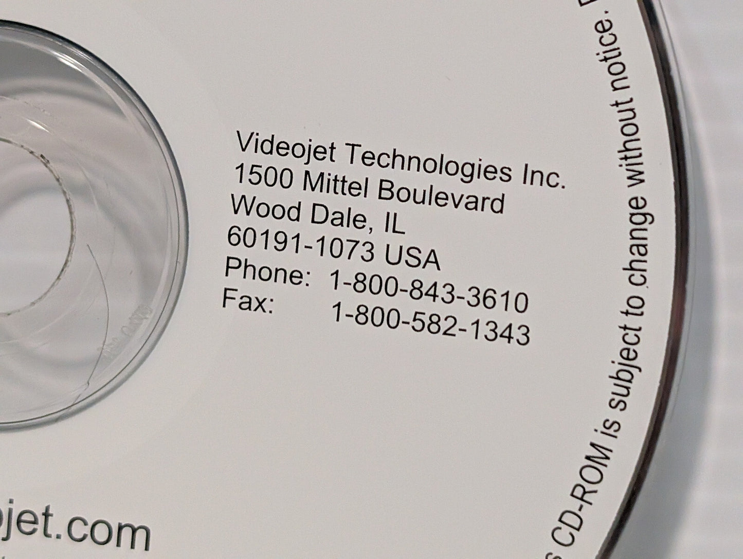 Videojet 6320 & 6420 Clarity Configuration Manager Software, Operator Manual CD