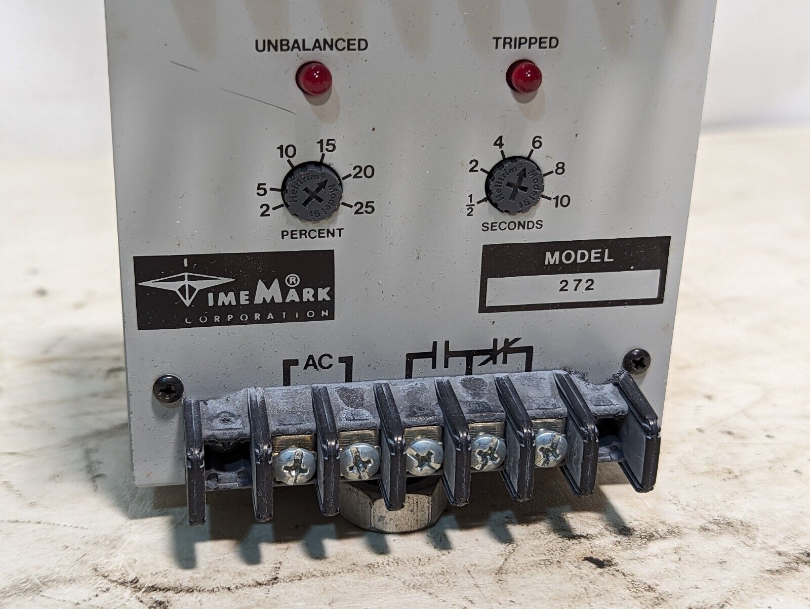 TimeMark 272 3 phase current unbalanced detector, 2-25 percent, 120VAC input