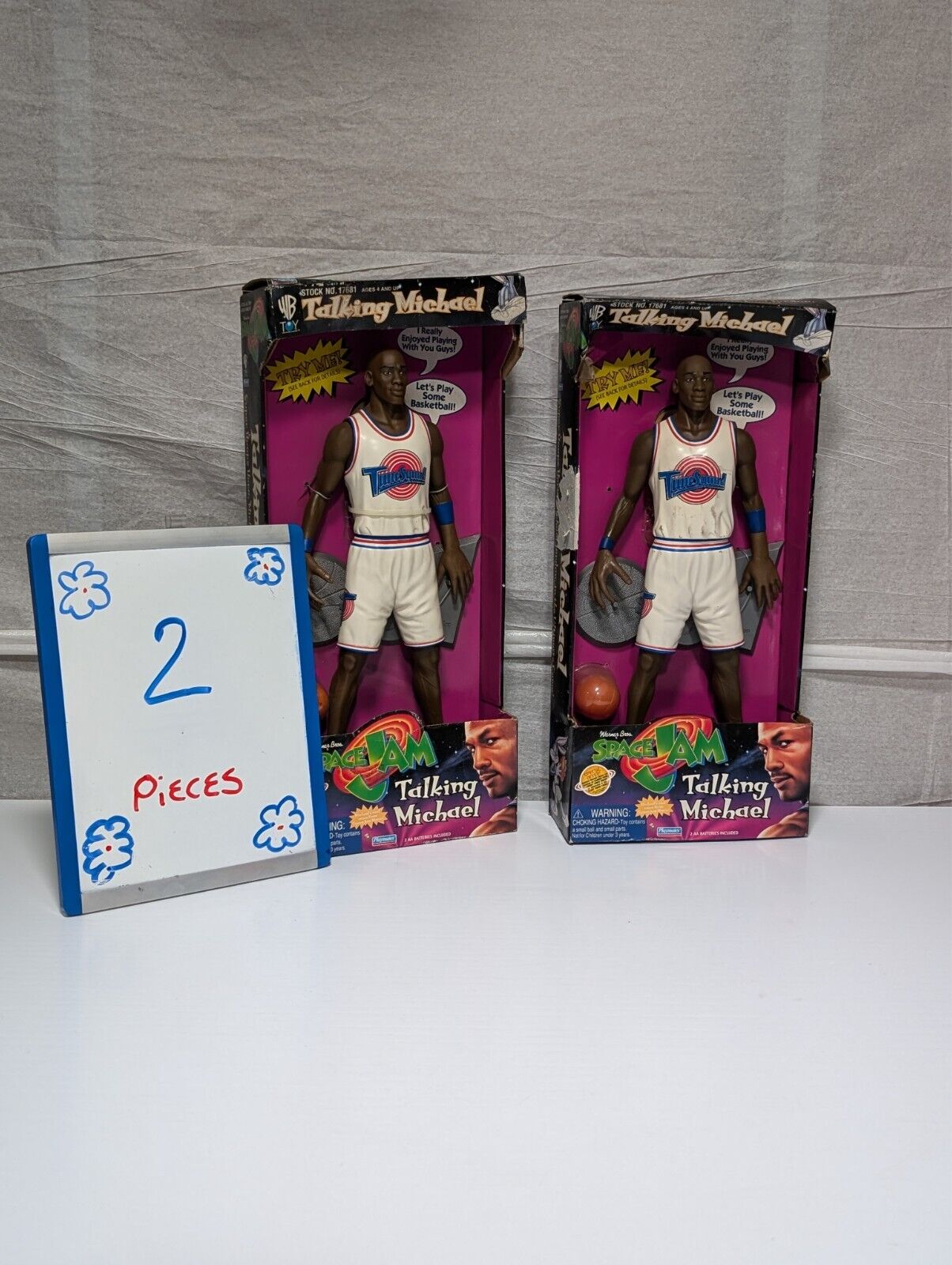 1 Michael Jordan Space Jam Looney Tunes Talking Action Figure New Vintage Sealed