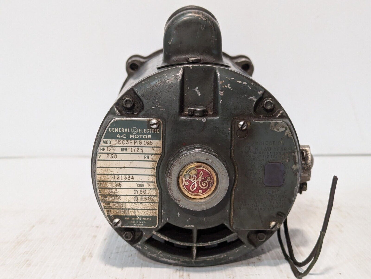 GE 5KC36MG165 Motor .25 HP 1725 RPM 230 V - Free Shipping