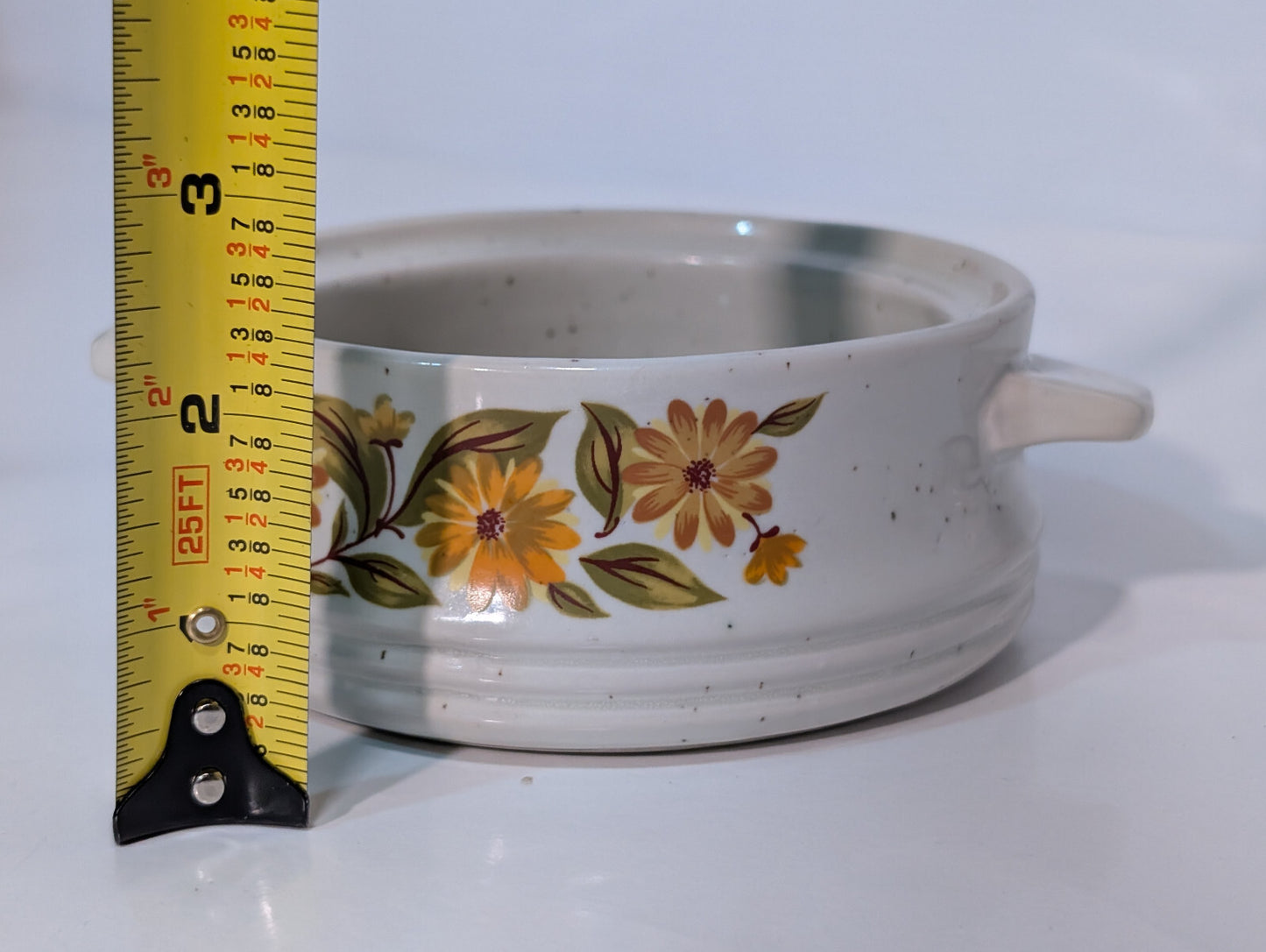 Vintage JMP Capri Bake Serve'nStore Stoneware Daisy Flowers, Pot Pie, Lid, Ladle