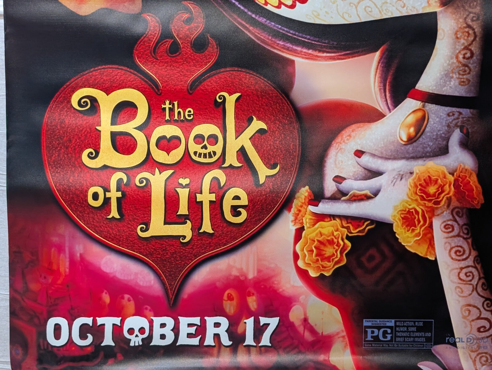 The Book of Life Bus Stop La Muerte Animated Movie Poster Ad Memorabilia