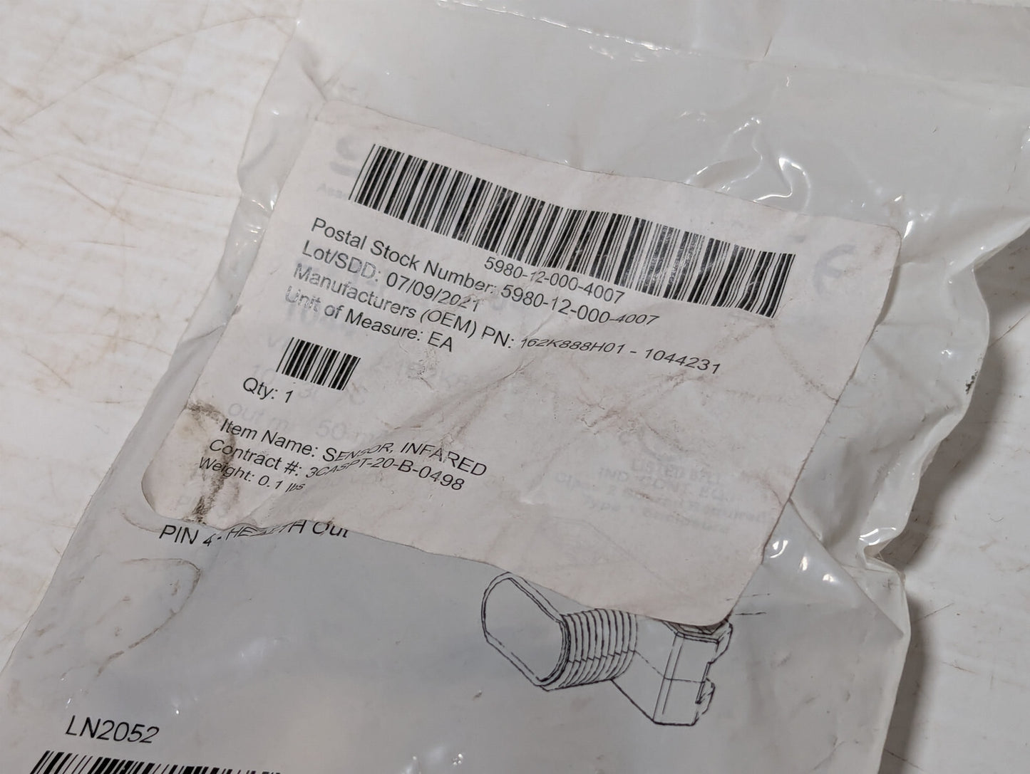 162K888H01-1044231 Infared Sensor, LN2052