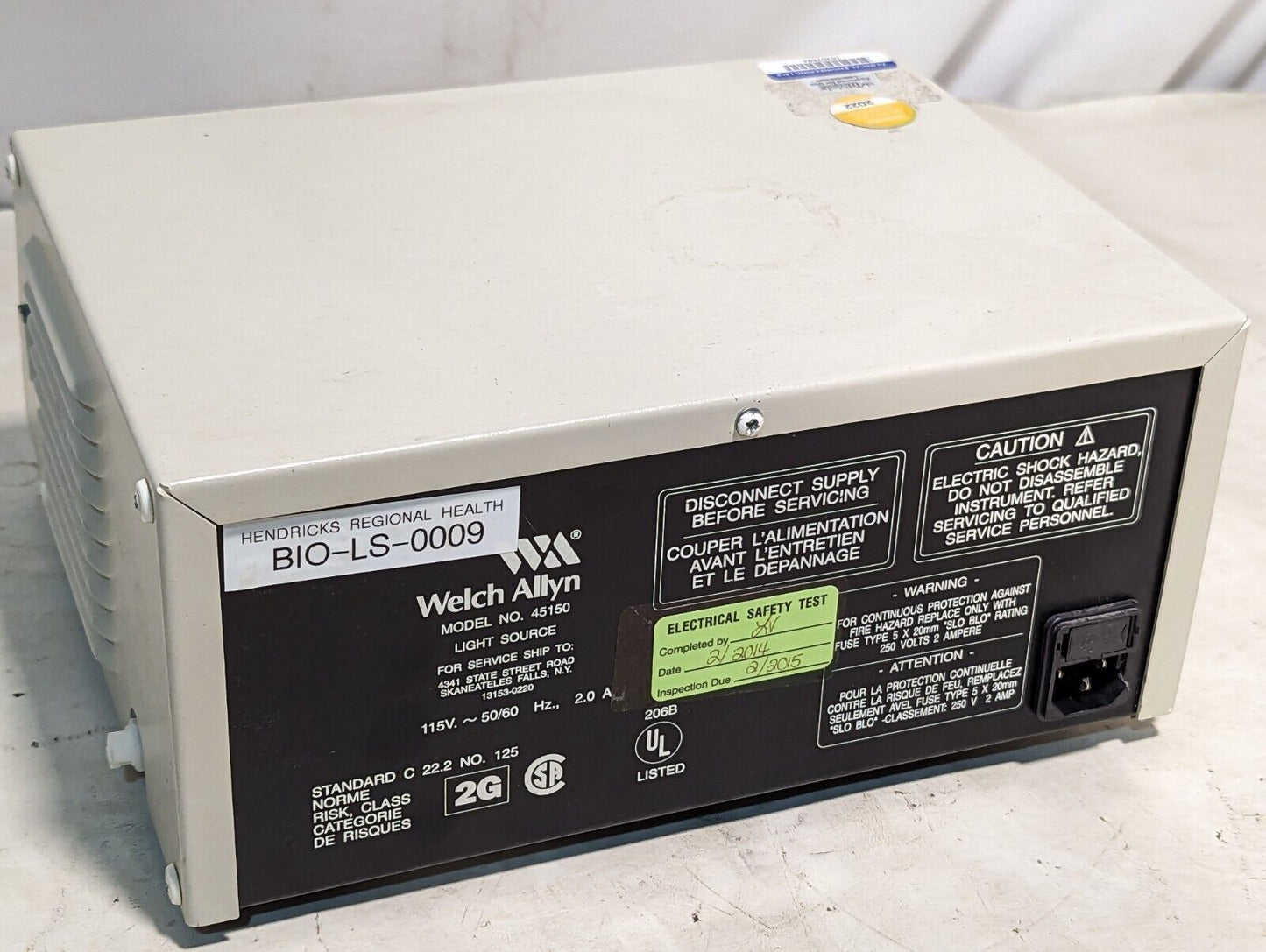 Welch Allyn LX-150 light source