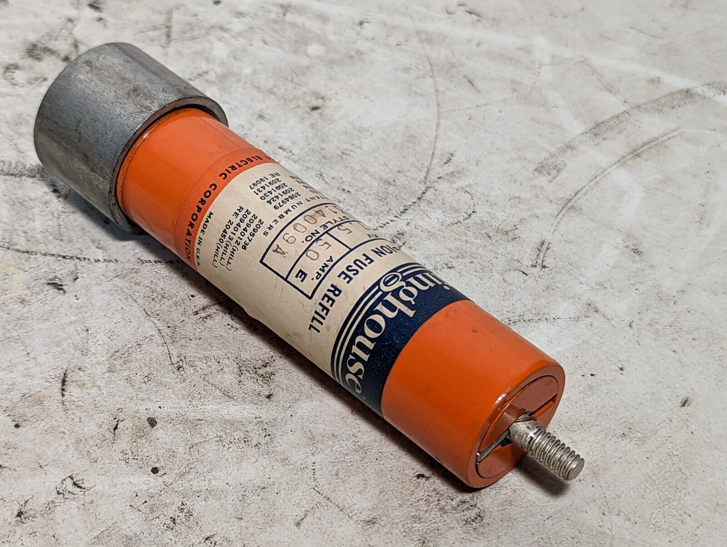 Westinghouse BA-200 1314009A 50E Power Fuse Refill, New OldStock