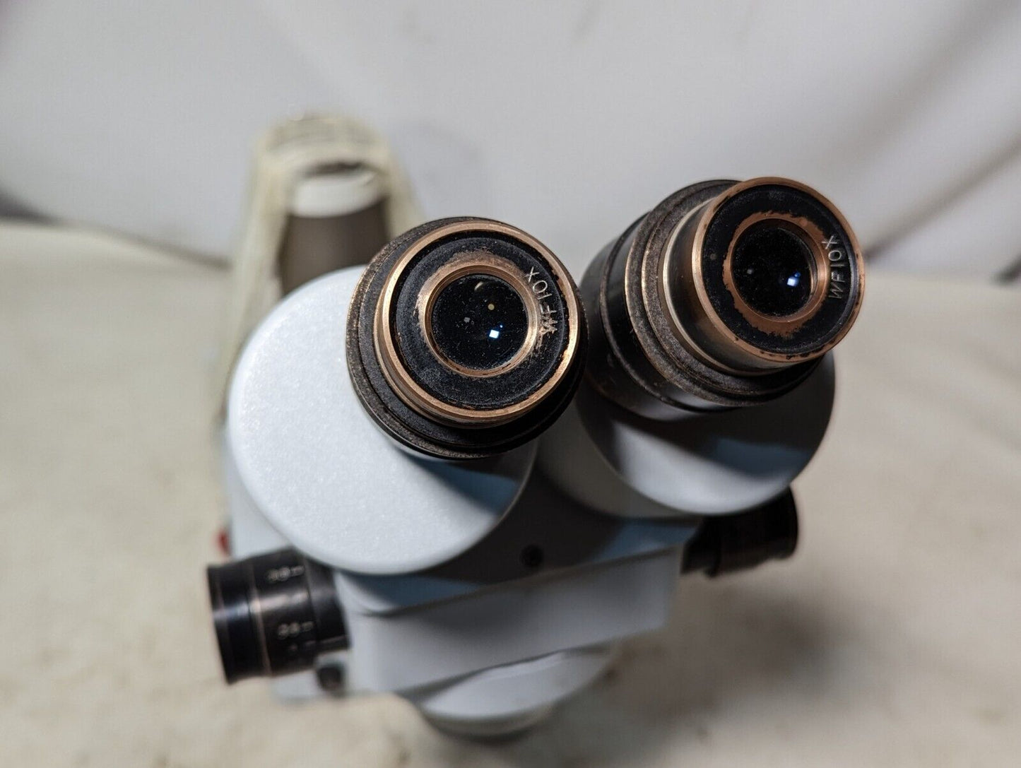 Unitron M-series stereo microscope, non-standard setup, as pictured