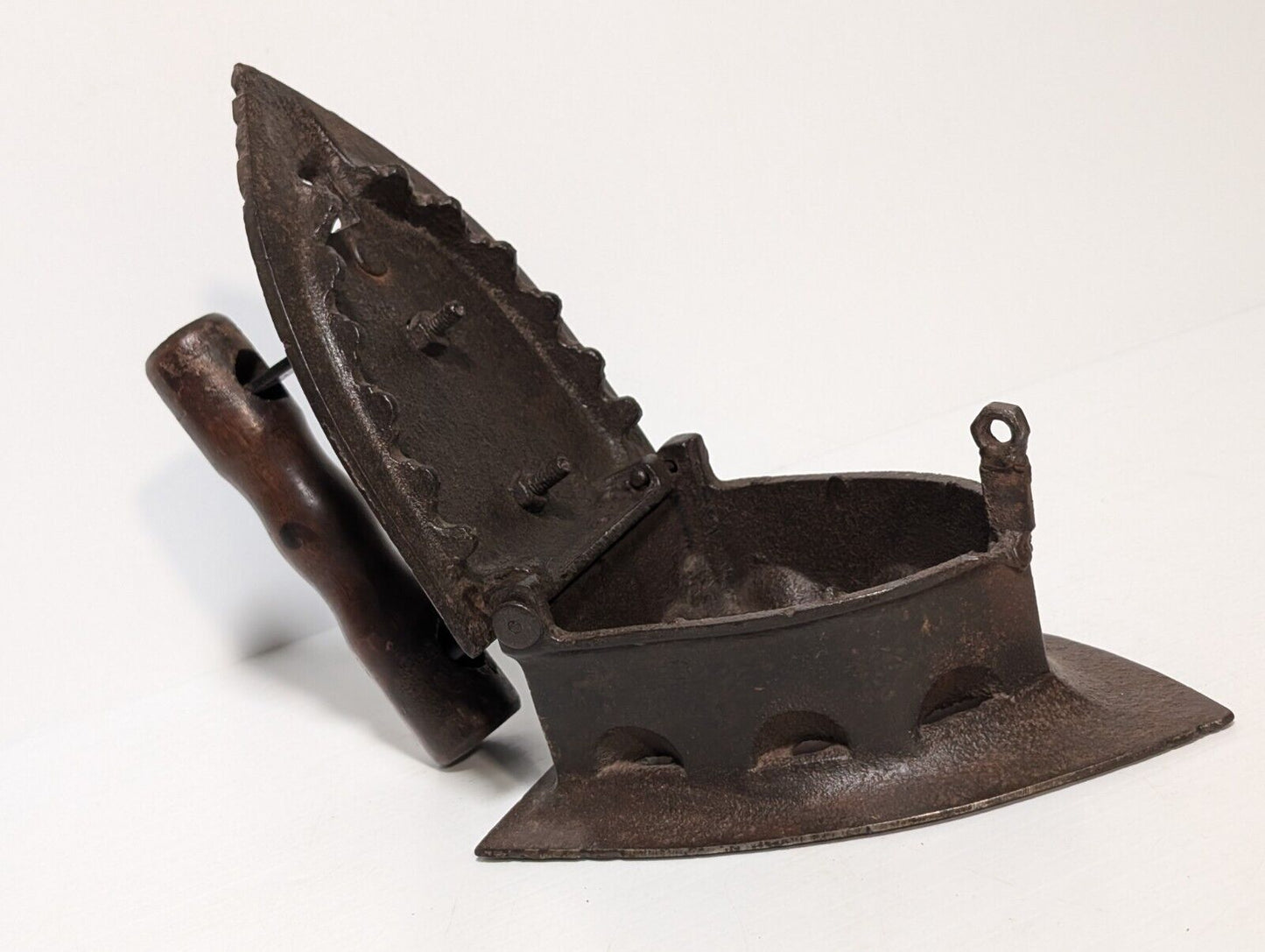 Vintage Coal Iron - 7.5" L x 6"H x 6" W - Cast Iron Collectible