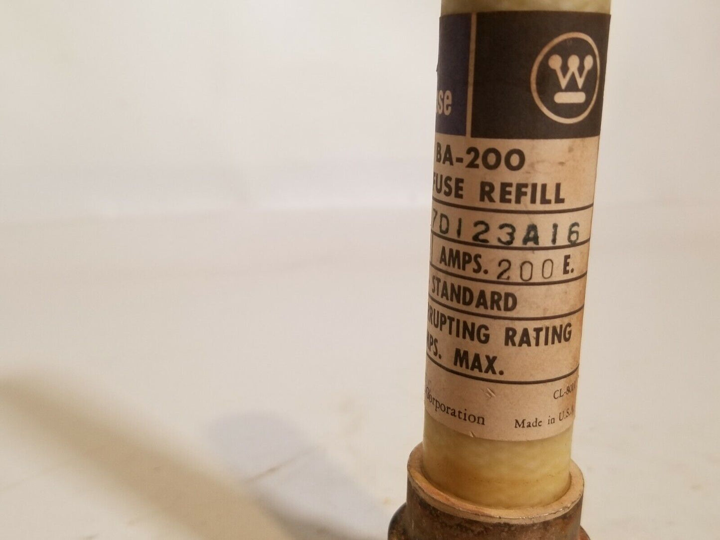 Westinghouse BA-200 117D123A16 200E Power Fuse Refill, New Old Stock