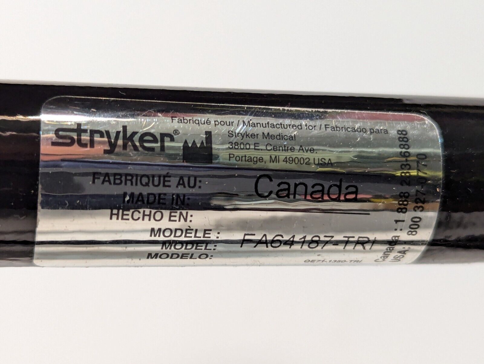 Stryker FA64187-TRI Oxygen Cylinder / Tank Holder Wheelchairs - Free Shipping