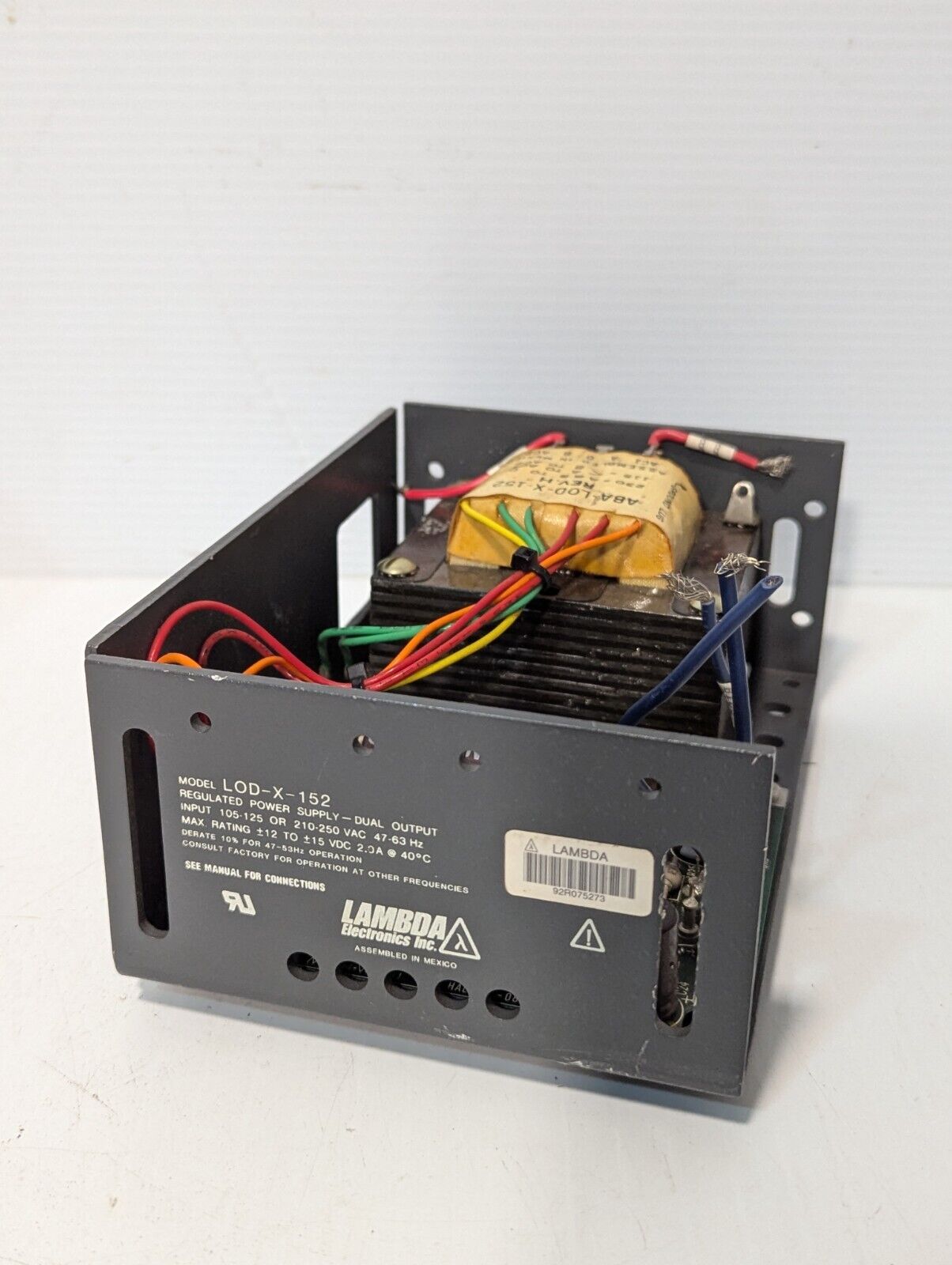 Lambda LOS-Y-24 regulated power supply, 24VDC@2.2A out, 105-125VAC or 210-250VAC